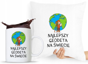 Zestaw Poduszka + Kubek Dla Geodety Prezent