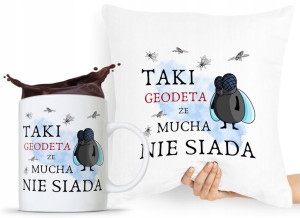 Zestaw Poduszka + Kubek Dla Geodety Prezent