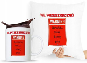 Zestaw Poduszka + Kubek Dla Geodety Prezent