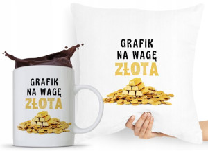 Zestaw Poduszka + Kubek Dla Grafika Graficzki