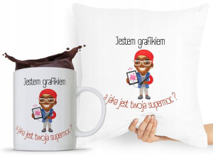 Zestaw Poduszka + Kubek Dla Grafika Graficzki