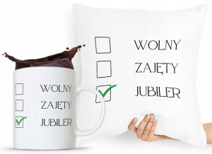Zestaw Poduszka + Kubek Dla Jubilera Prezent