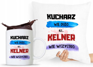 Zestaw Poduszka + Kubek Dla Kelnera Prezent