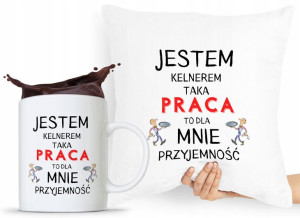 Zestaw Poduszka + Kubek Dla Kelnera Prezent