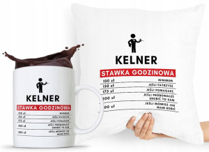 Zestaw Poduszka + Kubek Dla Kelnera Prezent