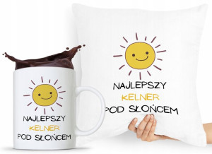 Zestaw Poduszka + Kubek Dla Kelnera Prezent