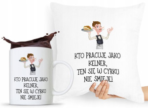 Zestaw Poduszka + Kubek Dla Kelnera Prezent