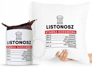Zestaw Poduszka + Kubek Dla Listonosza Dostawcy