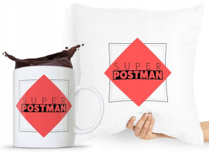 Zestaw Poduszka + Kubek Dla Listonosza Dostawcy