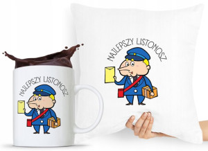 Zestaw Poduszka + Kubek Dla Listonosza Dostawcy