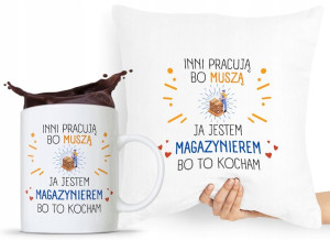 Zestaw Poduszka + Kubek Dla Magazyniera Prezent