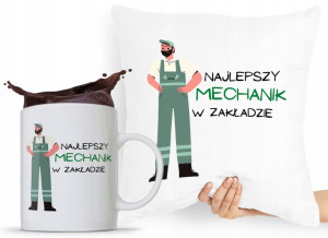 Zestaw Poduszka + Kubek Dla Mechanika Prezent