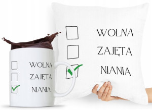 Zestaw Poduszka + Kubek Dla Niani Opiekunki
