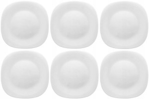 TALERZE DESEROWE BIAŁE kwadratowe BORMIOLI 6x 20cm