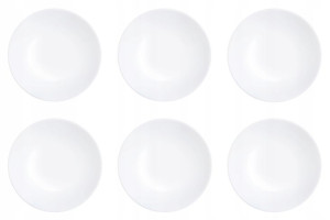 6x Talerze Deserowe Białe Diwali 19 Cm Luminarc