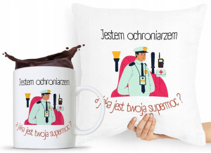 Zestaw Poduszka + Kubek Dla Ochroniarza Stróża