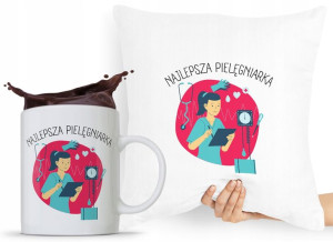 Zestaw Poduszka + Kubek Dla Pielęgniarki Prezent