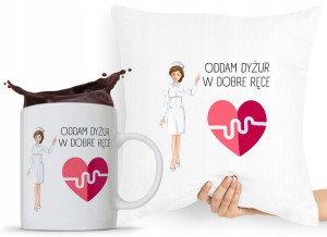 Zestaw Poduszka + Kubek Dla Pielęgniarki Prezent