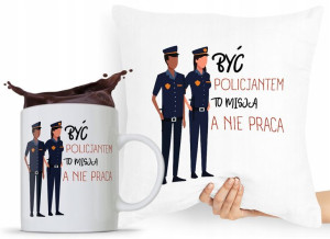 Zestaw Poduszka + Kubek Dla Policjanta Policjantki