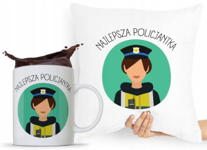 Zestaw Poduszka + Kubek Dla Policjanta Policjantki