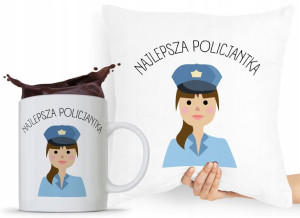 Zestaw Poduszka + Kubek Dla Policjanta Policjantki