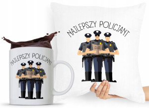 Zestaw Poduszka + Kubek Dla Policjanta Policjantki