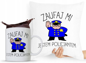 Zestaw Poduszka + Kubek Dla Policjanta Policjantki