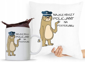 Zestaw Poduszka + Kubek Dla Policjanta Policjantki