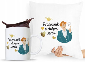 Zestaw Poduszka + Kubek Dla Pracownika Prezent