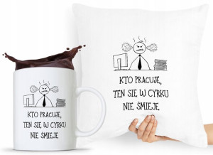 Zestaw Poduszka + Kubek Dla Pracownika Prezent