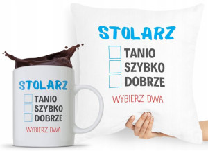 Zestaw Poduszka + Kubek Dla Stolarza Prezent