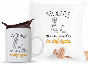 Zestaw Poduszka + Kubek Dla Stolarza Prezent