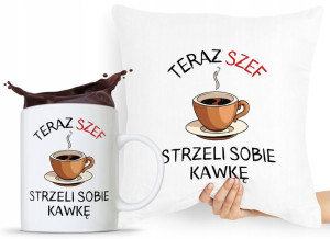 Zestaw Poduszka + Kubek Dla Szefa Szefowej Prezent