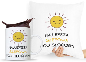 Zestaw Poduszka + Kubek Dla Szefa Szefowej Prezent