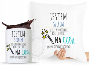 Zestaw Poduszka + Kubek Dla Szefa Szefowej Prezent