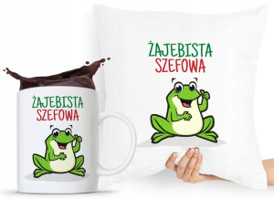 Zestaw Poduszka + Kubek Dla Szefa Szefowej Prezent