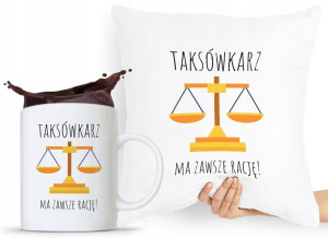 Zestaw Poduszka + Kubek Dla Taksówkarza Taryfiarza