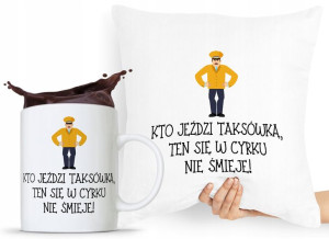 Zestaw Poduszka + Kubek Dla Taksówkarza Taryfiarza