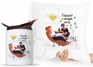 Zestaw Poduszka + Kubek Dla Tatuażysty Prezent