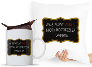 Zestaw Poduszka + Kubek Dla Wujka Wujaszka Prezent