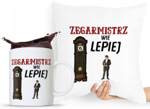 Zestaw Poduszka + Kubek Dla Zegarmistrza Prezent