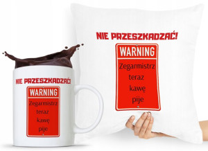 Zestaw Poduszka + Kubek Dla Zegarmistrza Prezent