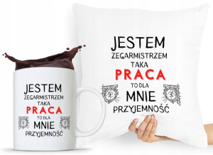 Zestaw Poduszka + Kubek Dla Zegarmistrza Prezent