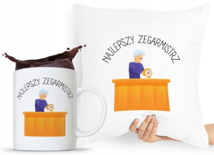 Zestaw Poduszka + Kubek Dla Zegarmistrza Prezent