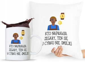 Zestaw Poduszka + Kubek Dla Zegarmistrza Prezent