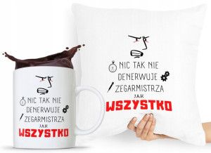 Zestaw Poduszka + Kubek Dla Zegarmistrza Prezent