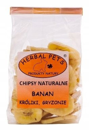 HERBAL PETS Chipsy naturalne 75g smak: banan