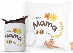 Zestaw Poduszka + Kubek Dzień Mamy Matki Prezent
