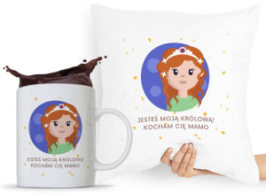 Zestaw Poduszka + Kubek Dzień Mamy Matki Prezent
