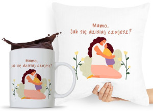 Zestaw Poduszka + Kubek Dzień Mamy Matki Prezent